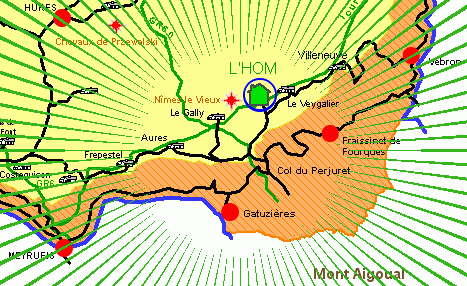 Carte causse Méjean